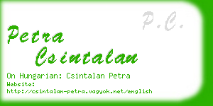 petra csintalan business card